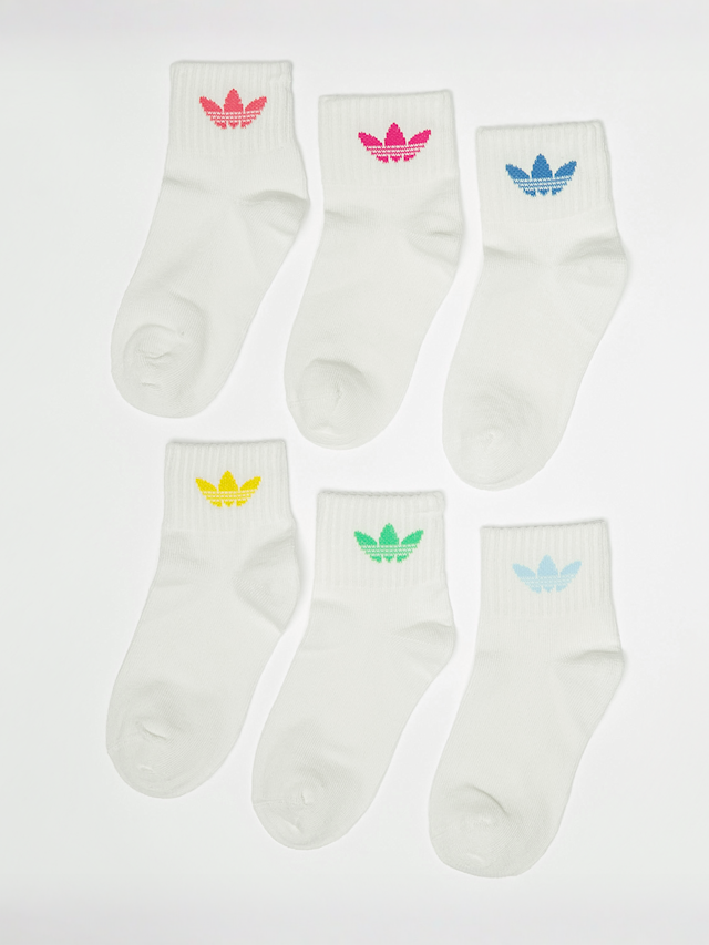 adidas Originals, 6 PACK - adicolor Trefoil Ankle Socks, multi-colour, Image 1 of 2