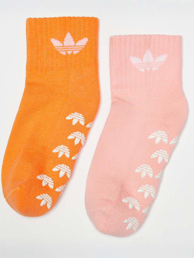 adidas Originals, 2 PACK - adicolor Trefoil Ankle Anti-Slip Socks, multi-colour, Image 1 of 2