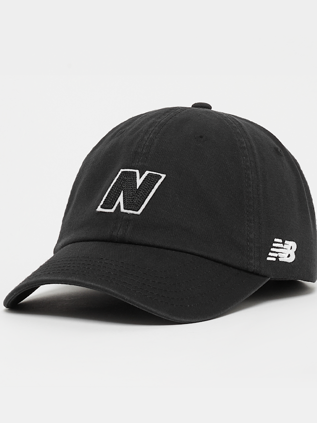 New Balance, 6 Panel Block N Hat V 2.0, zwart, Afbeelding 1 van 4