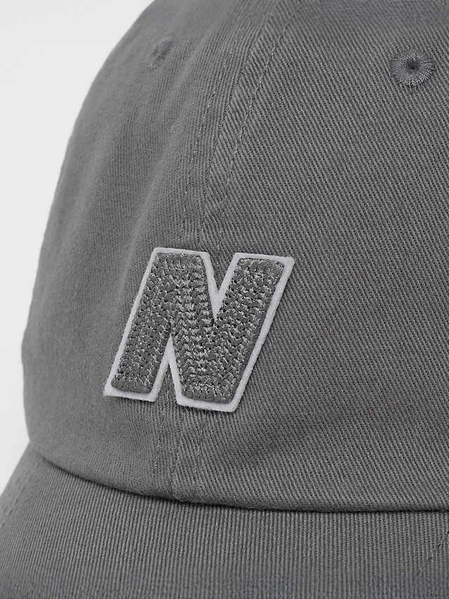 New Balance, 6 Panel Block N Hat V 2.0, grijs, Afbeelding 4 van 4