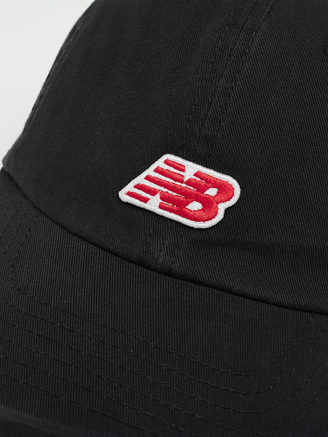 New Balance, 6 Panel NB Patch Logo Hat, black, Image 4 of 4