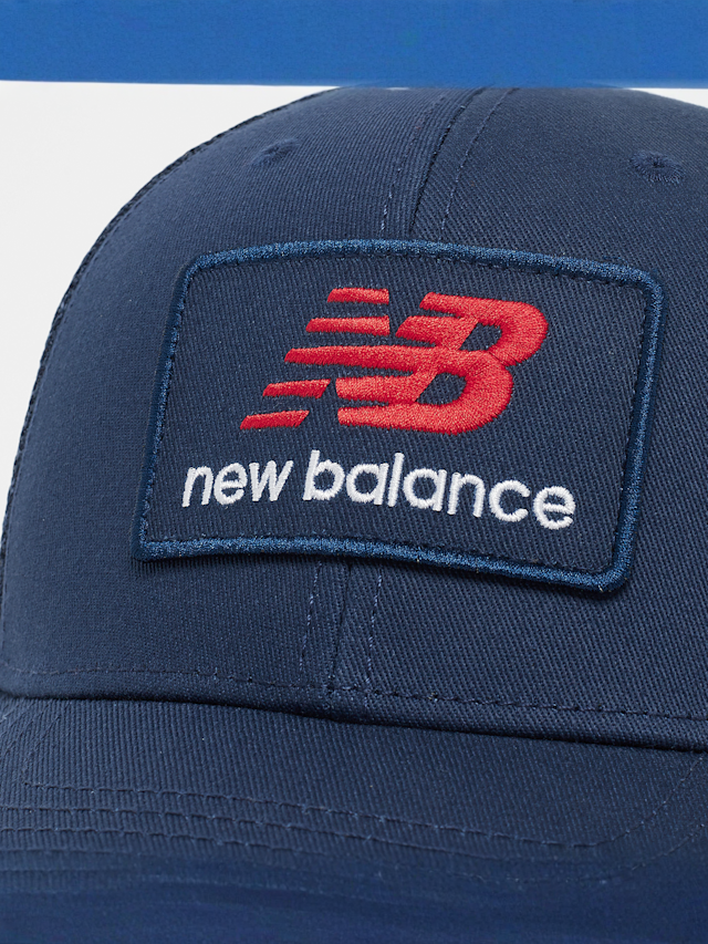 New Balance, Stacked Patch Logo Trucker, blue, Image 4 of 4