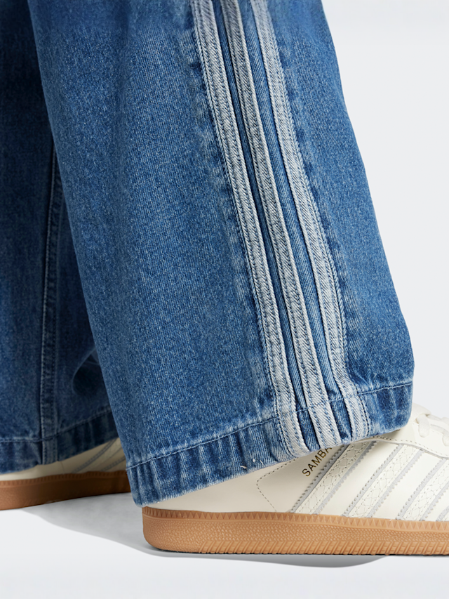 adidas Originals, Denim Firebird Pants, blue, Image 4 of 5