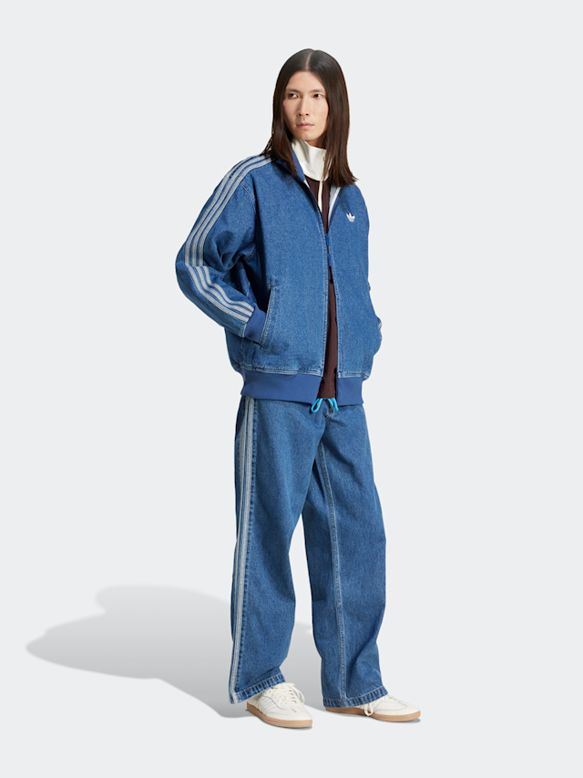 adidas Originals, Denim Firebird Pants, blue, Image 5 of 5