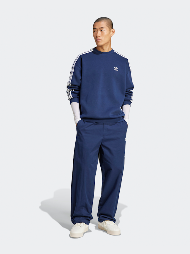 adidas Originals, Oversized 3-strepen crew sweatshirt, blauw, Afbeelding 5 van 5