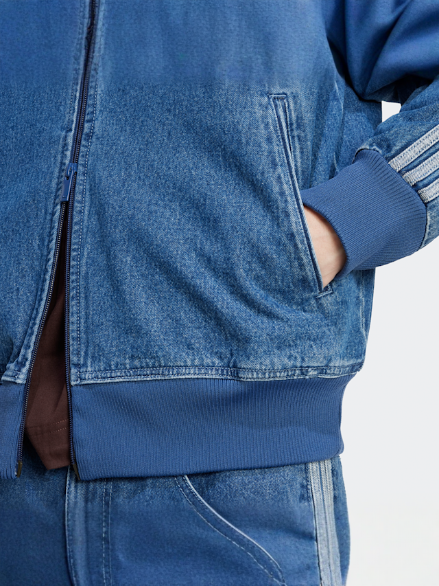 adidas Originals, Denim Firebird Track Jacket, blue, Image 4 of 5