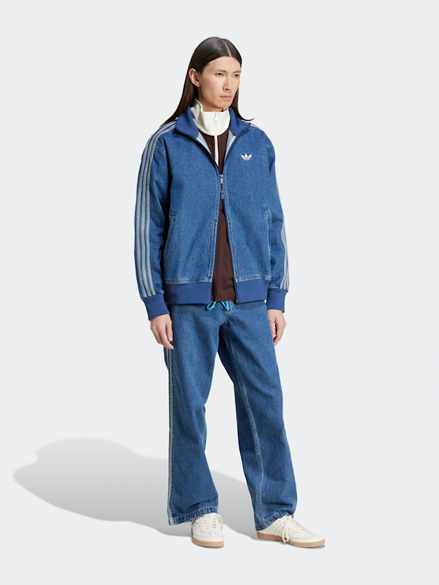 adidas Originals, Denim Firebird Track Jacket, blue, Image 5 of 5