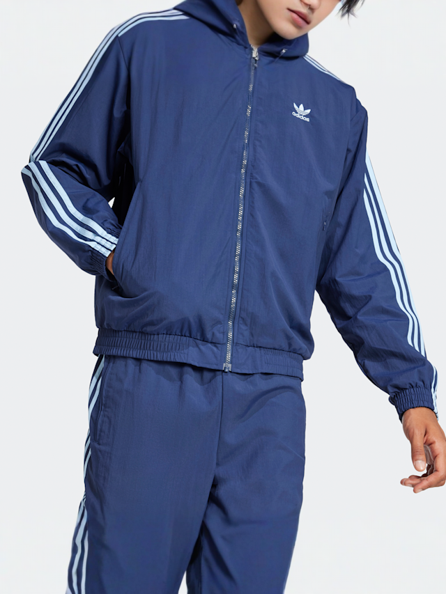 adidas Originals, Adicolor Woven Firebird Track Top, blue, Image 4 of 5
