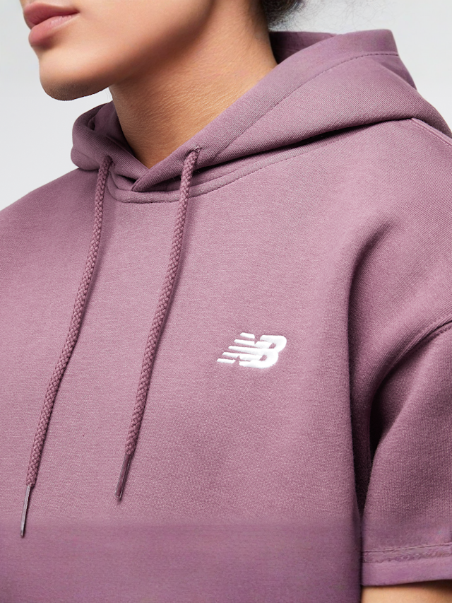 New Balance, Sport Essentials Fleece Hoodie, purple, Image 3 of 4