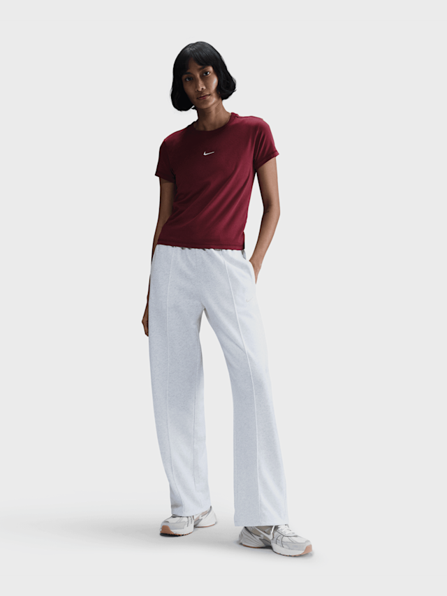 Nike, Sportswear Chill Knit Slim Cropped T-Shirt, red, Image 4 of 4