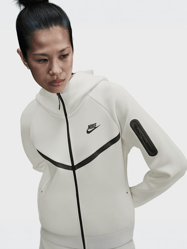 Nike  , Sportswear Tech Fleece Windrunner Full-Zip Hoody, white, Image 3 of 4