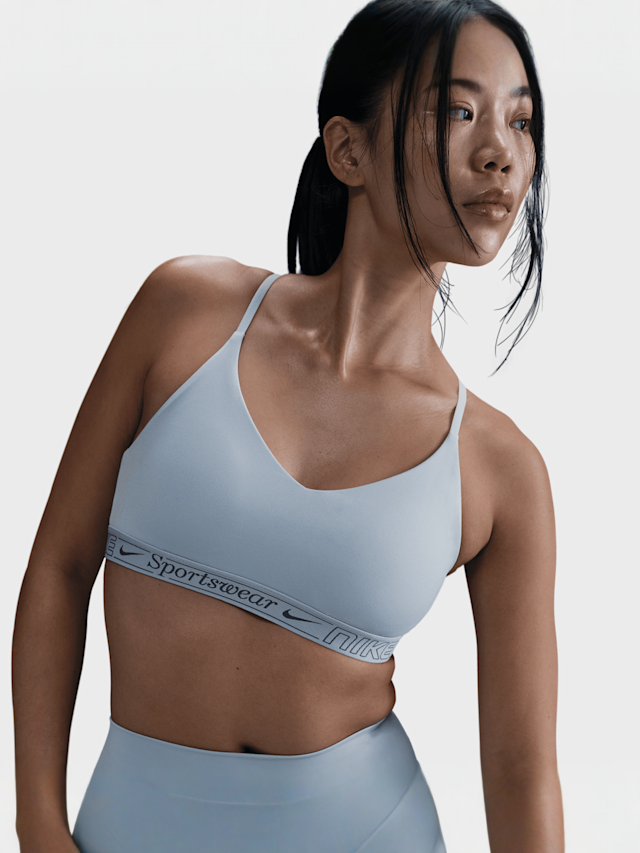 Nike, Indy Bra, blue, Image 3 of 5