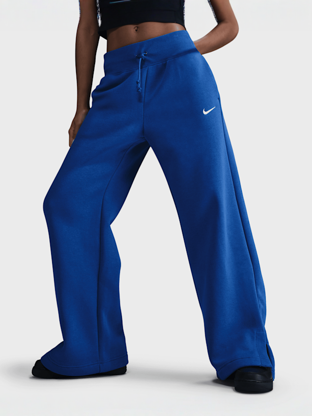 Nike, Sportswear Phoenix Fleece High-Rise Wide Pants, blue, Image 1 of 5