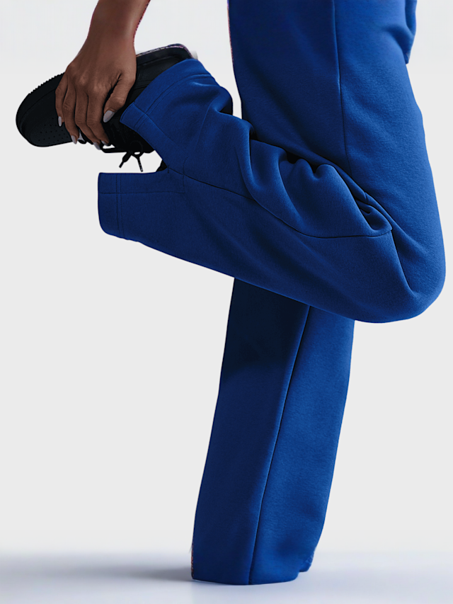 Nike, Sportswear Phoenix Fleece High-Rise Wide Pants, blue, Image 4 of 5