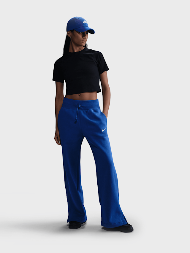 Nike, Sportswear Phoenix Fleece High-Rise Wide Pants, blue, Image 5 of 5