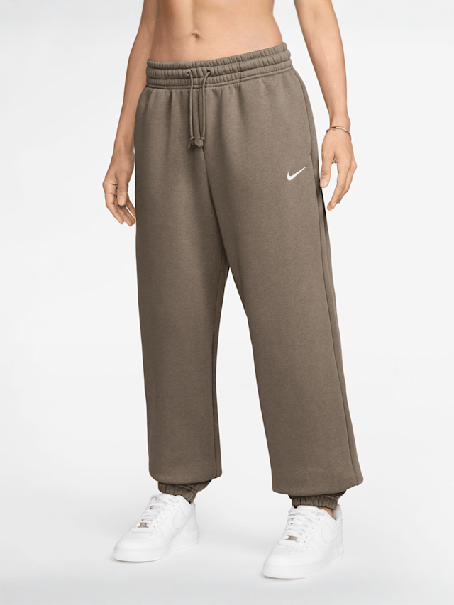 Nike, Sportswear Phoenix Fleece Oversize High-Rise Pants, brown, Image 1 of 3