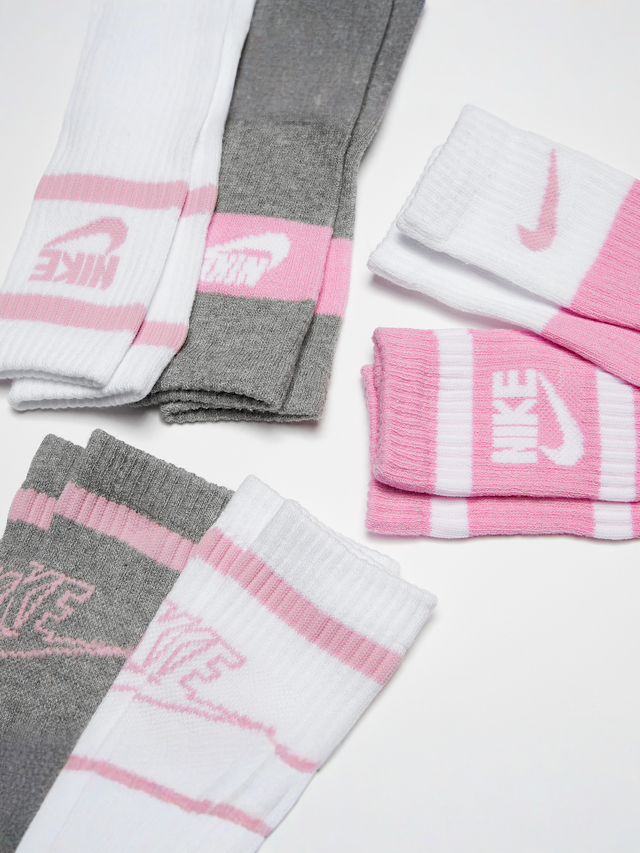 Nike, 6 PACK - Sportswear Retro Crew Socks, light pink, Image 2 of 2