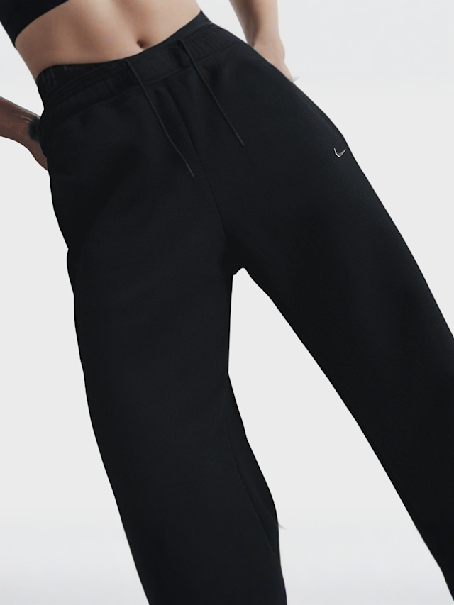 Nike, Sportswear Phoenix Fleece High-Waisted Sweatpants, zwart, Afbeelding 3 van 4