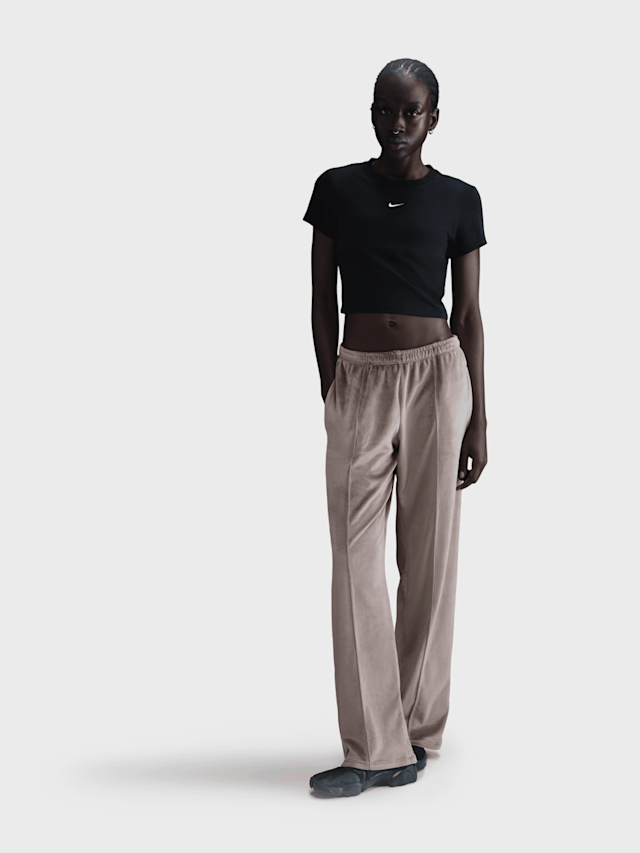 Nike, Sportswear Chill Knit Crop Top, black, Image 3 of 3