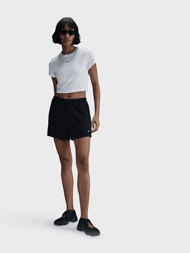 Nike, Sportswear Chill Knit Crop Top, wit, Afbeelding 4 van 4