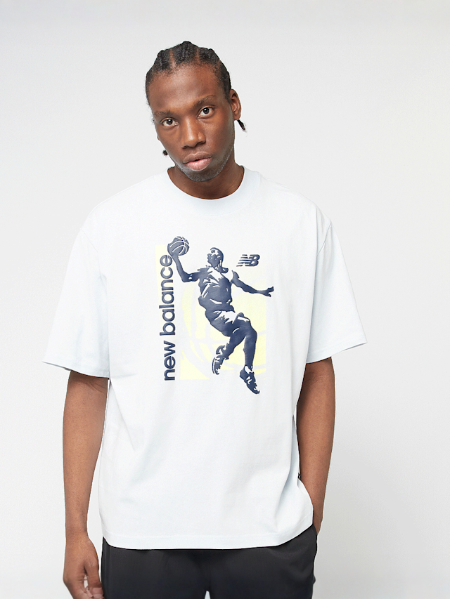 New Balance, Hoops Graphic Vintage T-Shirt, white, Image 1 of 4