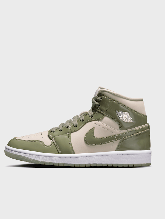 Jordan, Air Jordan 1 Mid SE summit white/blue chill-black, green, Image 1 of 8