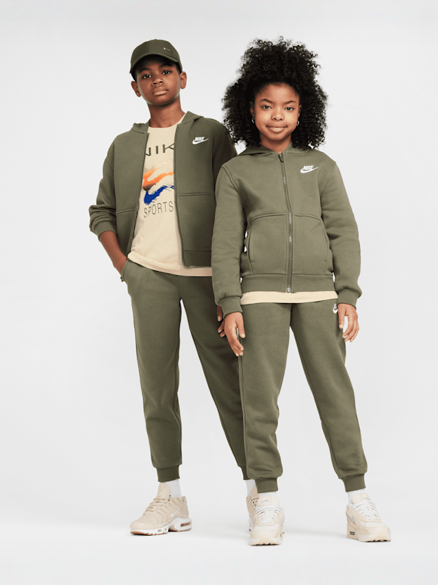 Nike, Sportswear Club Fleece Full-Zip Hoodie, green, Image 6 of 6