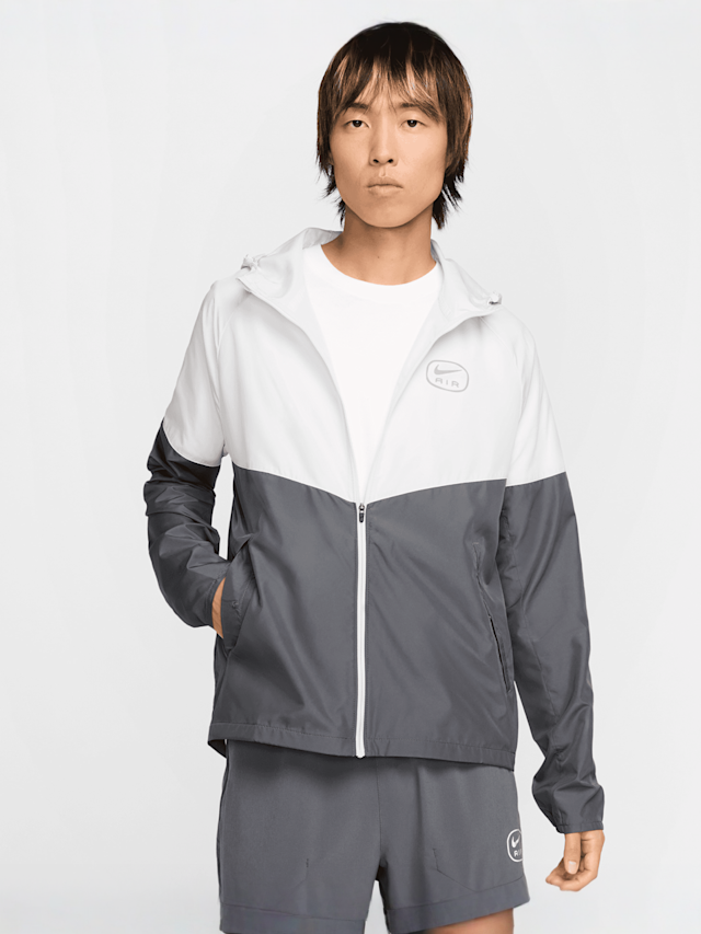 Nike, Sportswear Swoosh Air Run Jacket, grijs, Afbeelding 1 van 7