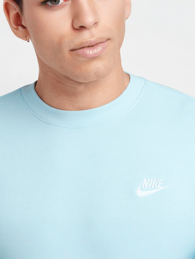 Nike, Sportswear Club Fleece Crewneck, blue, Image 3 of 4