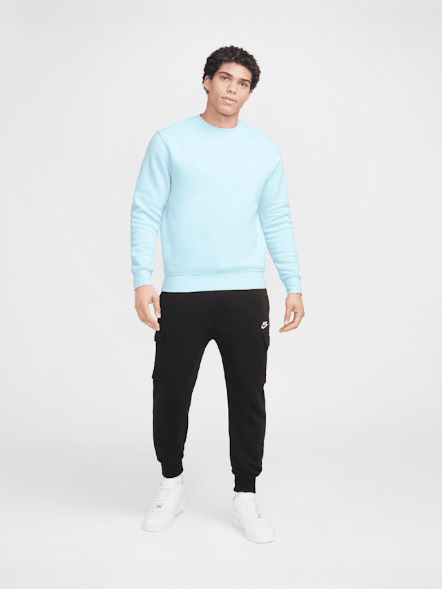 Nike, Sportswear Club Fleece Crewneck, blue, Image 4 of 4