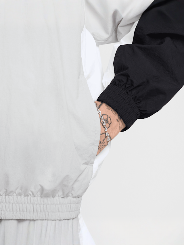 Nike, Club Woven Oversized Track Jacket, grey, Image 4 of 5