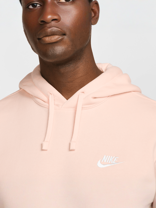 Nike, Sportswear Club Fleece Hoodie, light pink, Image 3 of 5