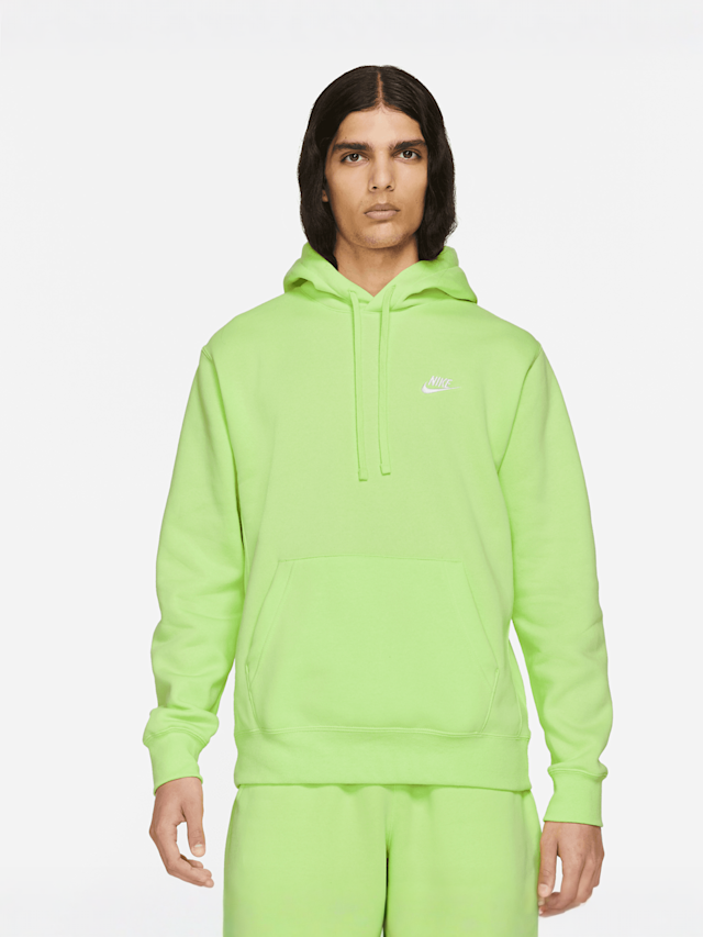 Nike, Sportswear Club Fleece Hoodie, zielony, Obraz 1 z 5