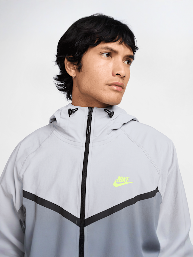 Nike, Tech Woven Full-Zip Windrunner Jacket, grey, Image 3 of 8