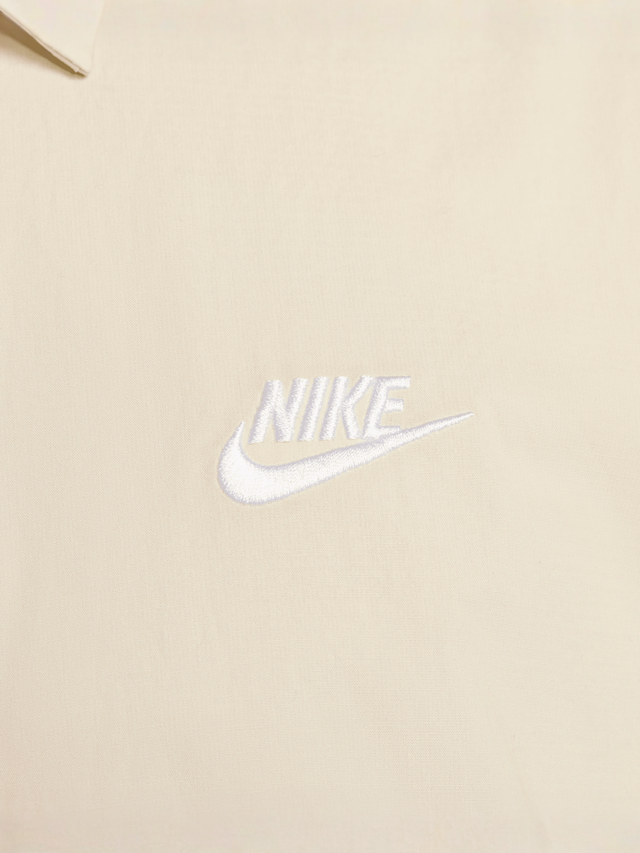 Nike, Club Short Sleeve Buttoned Oversized Shirt, beige, Image 4 of 6