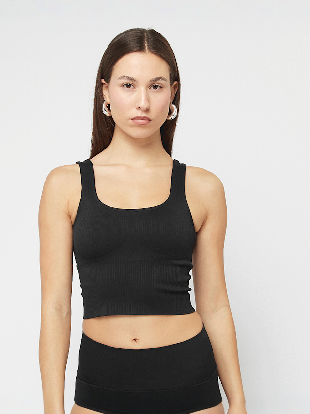 aim'n, Ribbed Seamless Shaping Bralette, black, Image 1 of 4