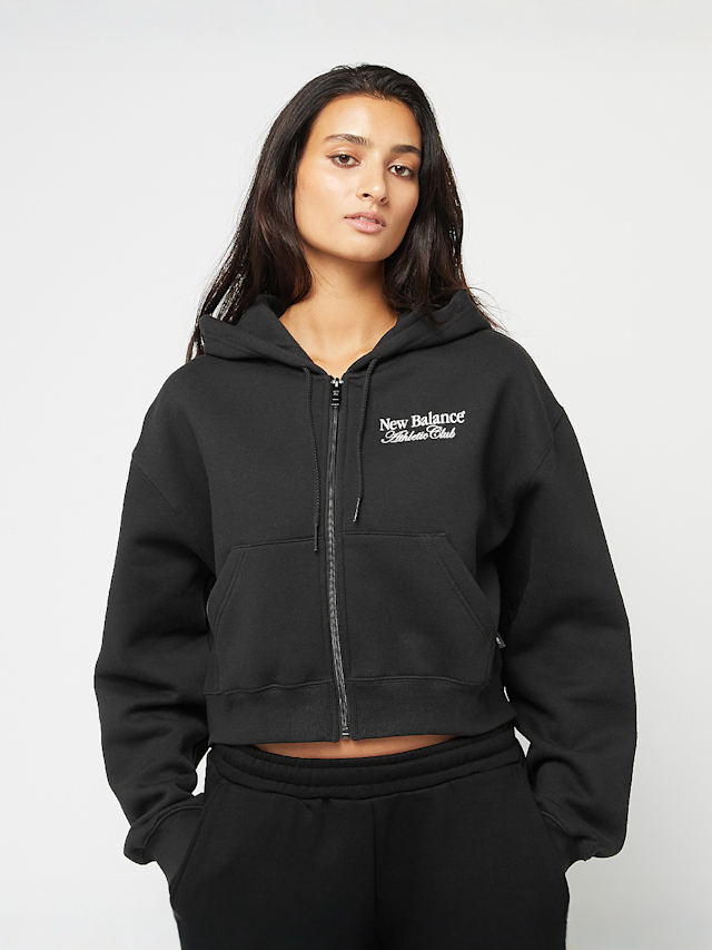 New Balance, Waist Length Full Zip Hoodie, zwart, Afbeelding 1 van 4