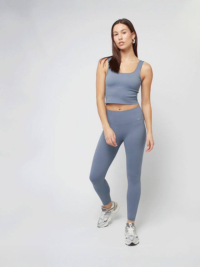 aim'n, Ribbed Seamless Shaping Bralette, blue, Image 4 of 4