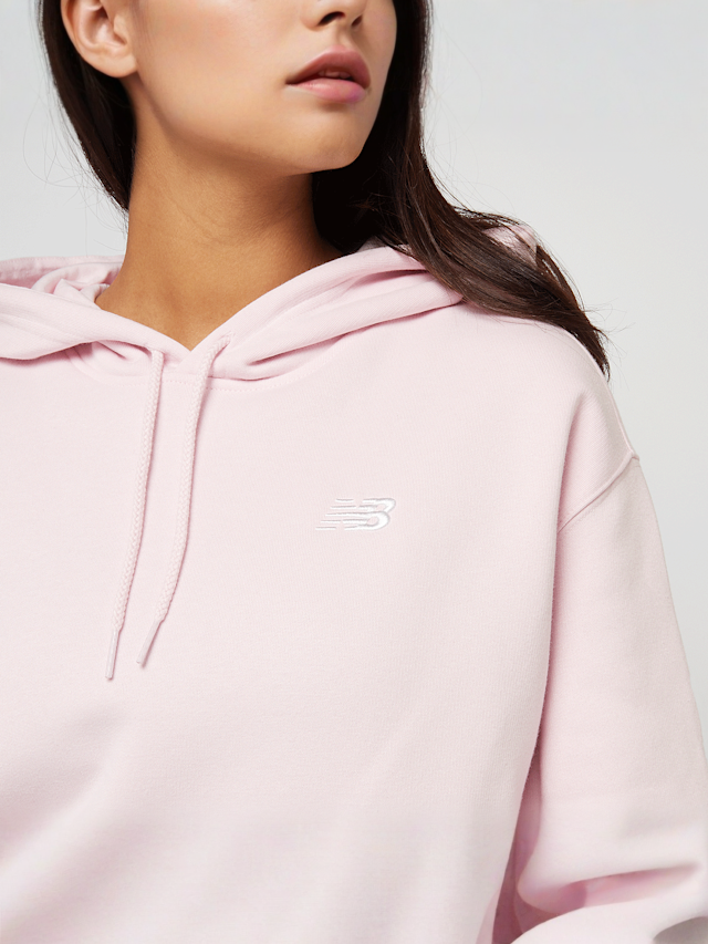 New Balance, Sport Essentials Fleece Hoodie, Pink, Image 3 of 4