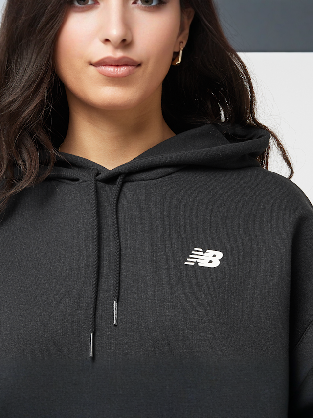 New Balance, Reimagined Fleece Hoodie, black, Image 3 of 5