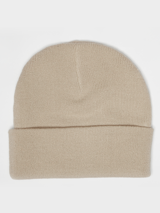 Mitchell & Ness, Branded Patch Logo Beanie, beige, Image 2 of 3