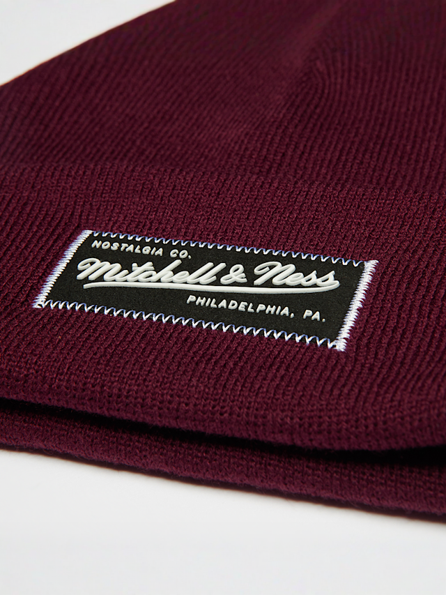 Mitchell & Ness, Branded Patch Logo Beanie, rood, Afbeelding 3 van 3
