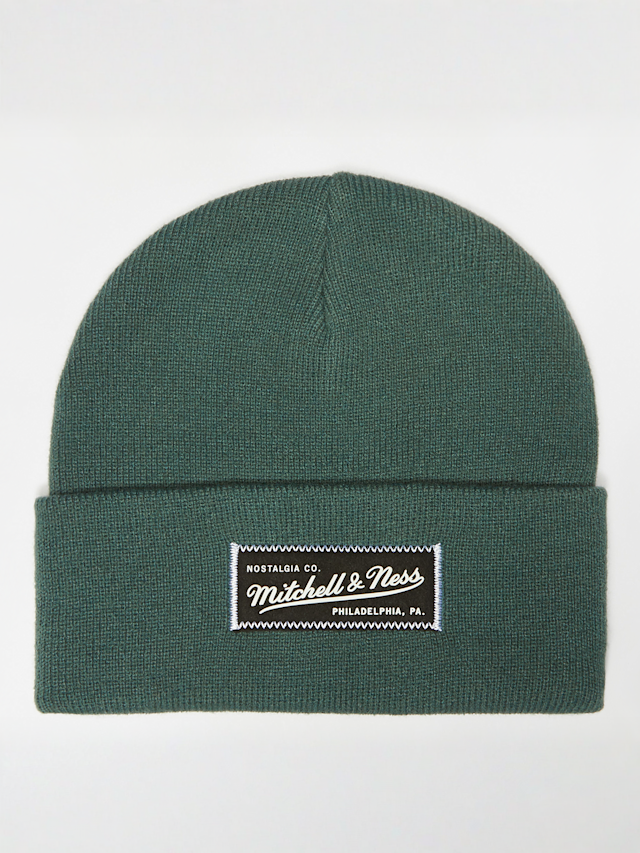 Mitchell & Ness, Branded Patch Logo Beanie, green, Image 1 of 3