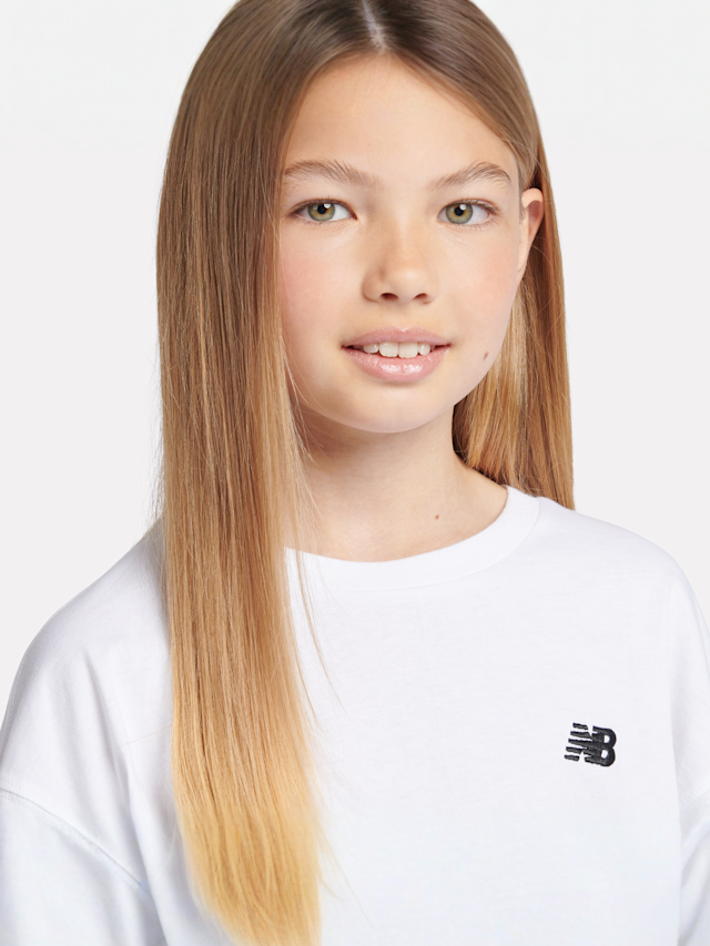 New Balance, Jersey Small Logo Tee, white, Image 3 of 4