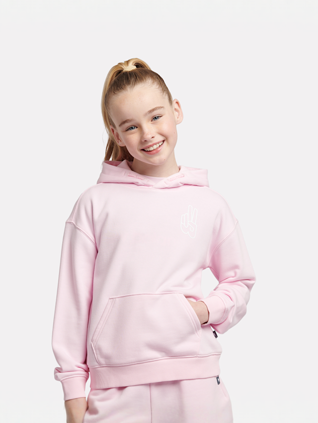 New Balance, Peace Back Graphic French Terry Hoodie, light pink, Image 1 of 6