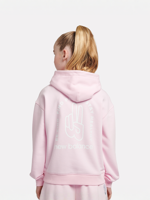 New Balance, Peace Back Graphic French Terry Hoodie, light pink, Image 2 of 6