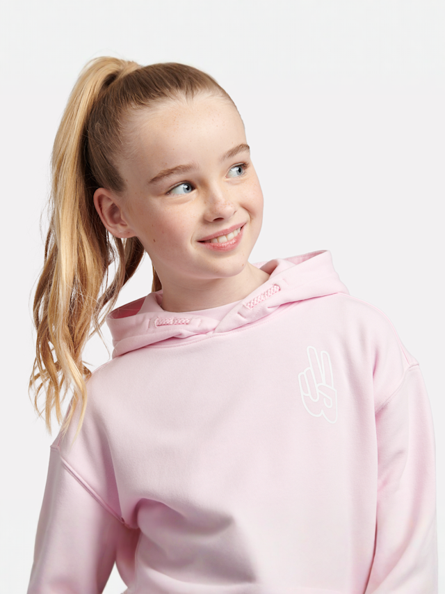 New Balance, Peace Back Graphic French Terry Hoodie, light pink, Image 3 of 6