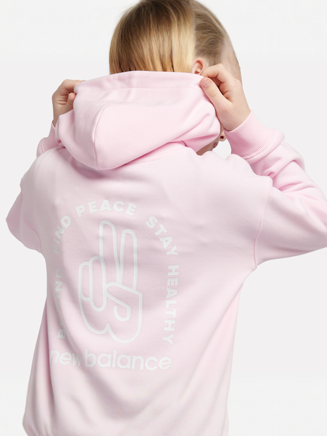 New Balance, Peace Back Graphic French Terry Hoodie, light pink, Image 5 of 6