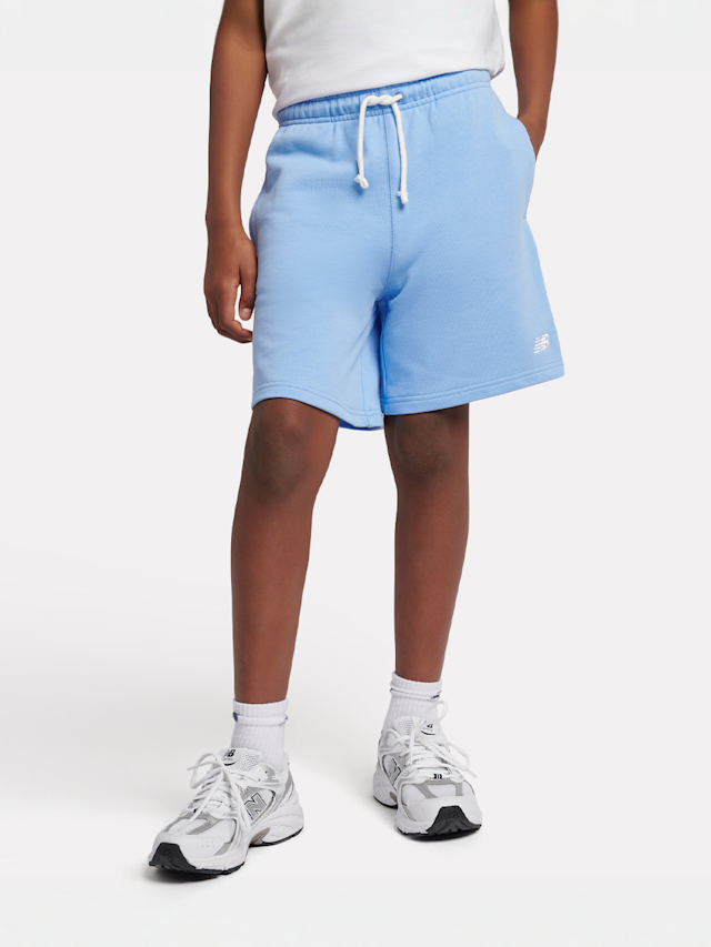 New Balance, French Terry Small Logo Short, blue, Image 1 of 4