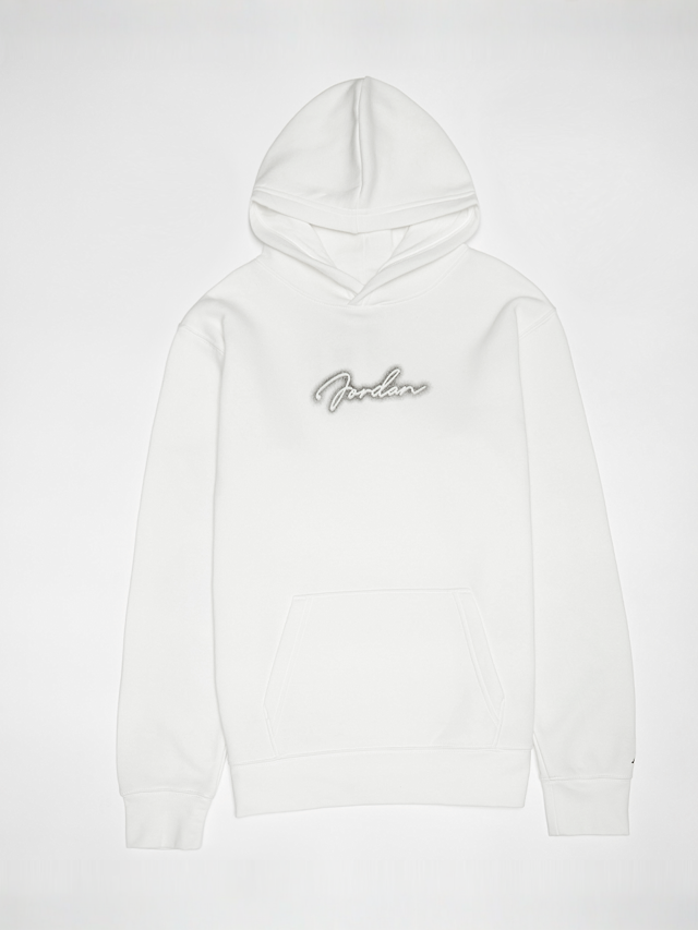 Jordan, Junior Michael Jordan MVP Fleece High Brand Read Pullover, white, Image 1 of 5